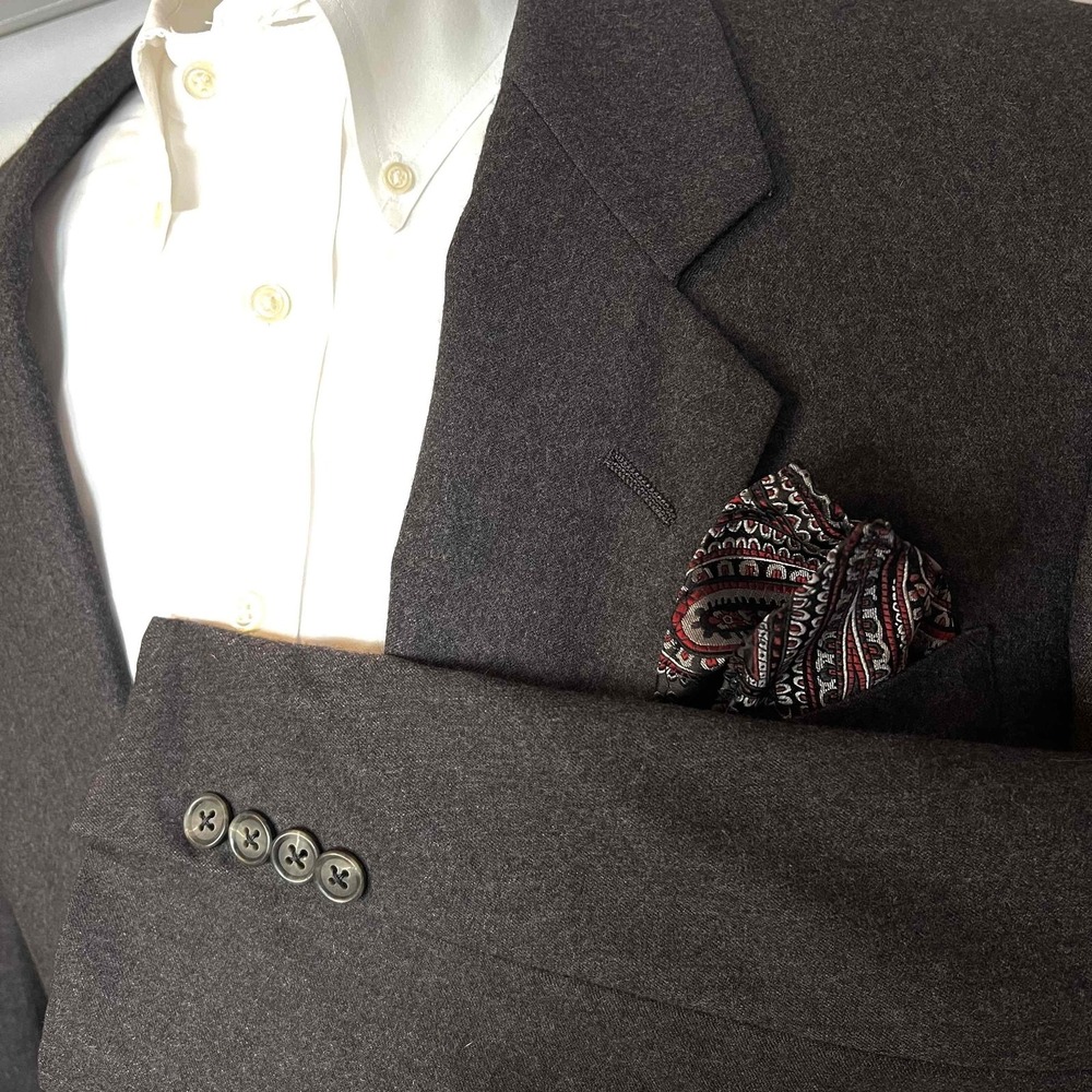 Hart Schaffner Marx Grey Blazer Size 41 Virgin Wool‎ Sport Coat Suit Jacket
